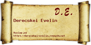 Derecskei Evelin névjegykártya